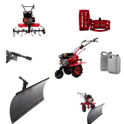 Komplekts (benzīna motobloks 750d + sniega lāpsta + dzelzs riteņi 4-8 (2gab.) + EĻĻA) + DĀVANA!!!